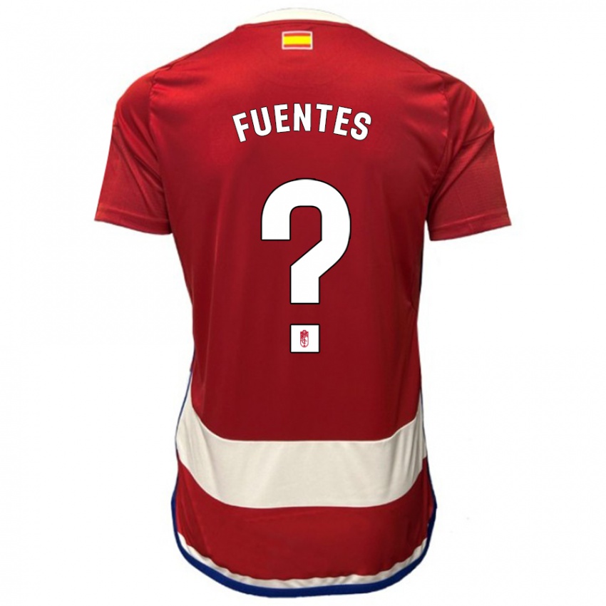 Hombre Camiseta Alejandro Fuentes #0 Rojo 1ª Equipación 2023/24 La Camisa Chile