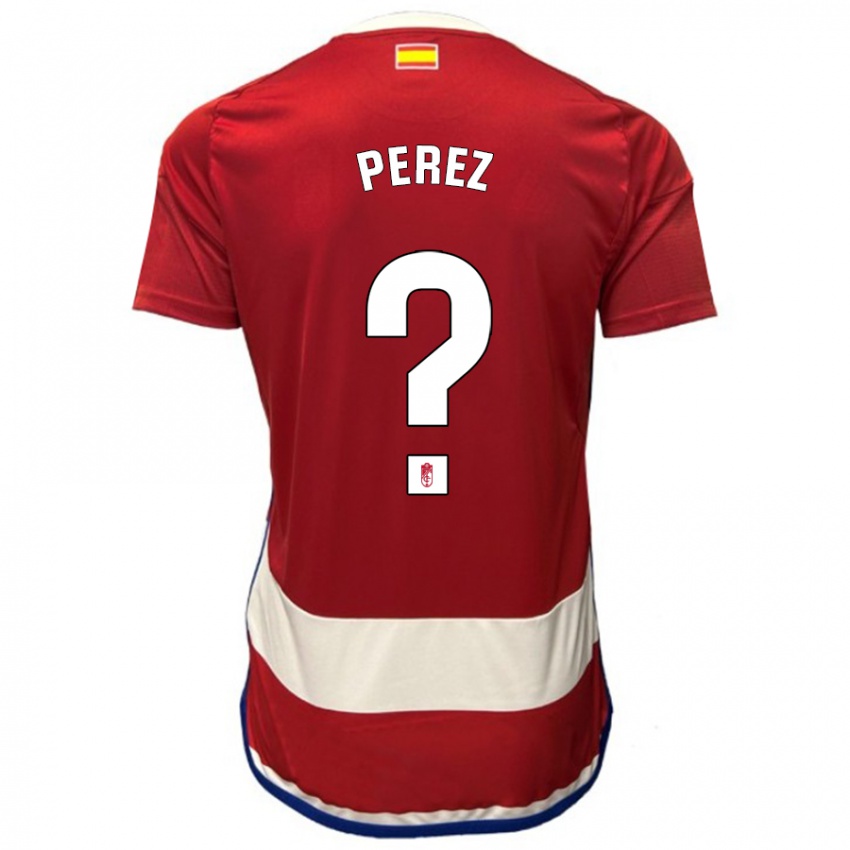 Hombre Camiseta Marco Pérez #0 Rojo 1ª Equipación 2023/24 La Camisa Chile