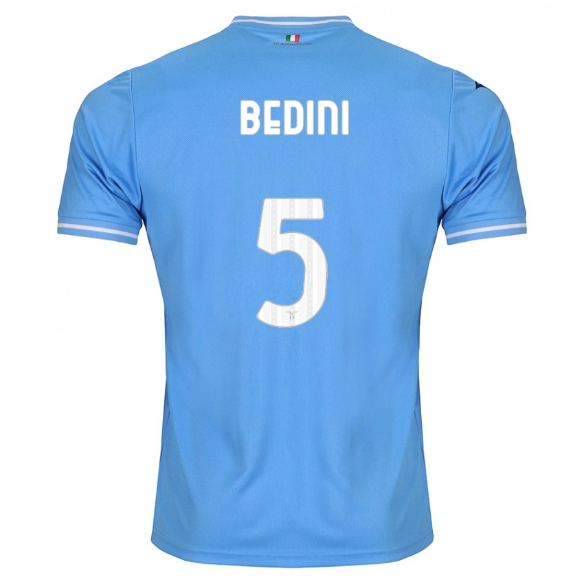 Hombre Camiseta Filippo Bedini #5 Azul 1ª Equipación 2023/24 La Camisa Chile