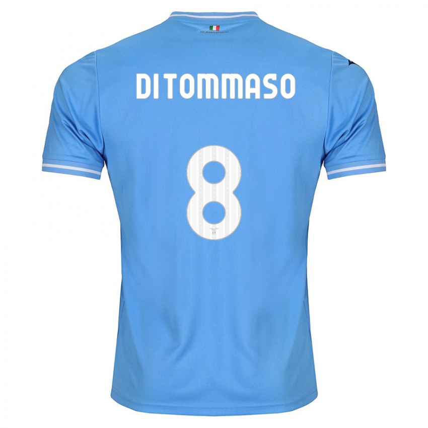 Hombre Camiseta Leonardo Di Tommaso #8 Azul 1ª Equipación 2023/24 La Camisa Chile