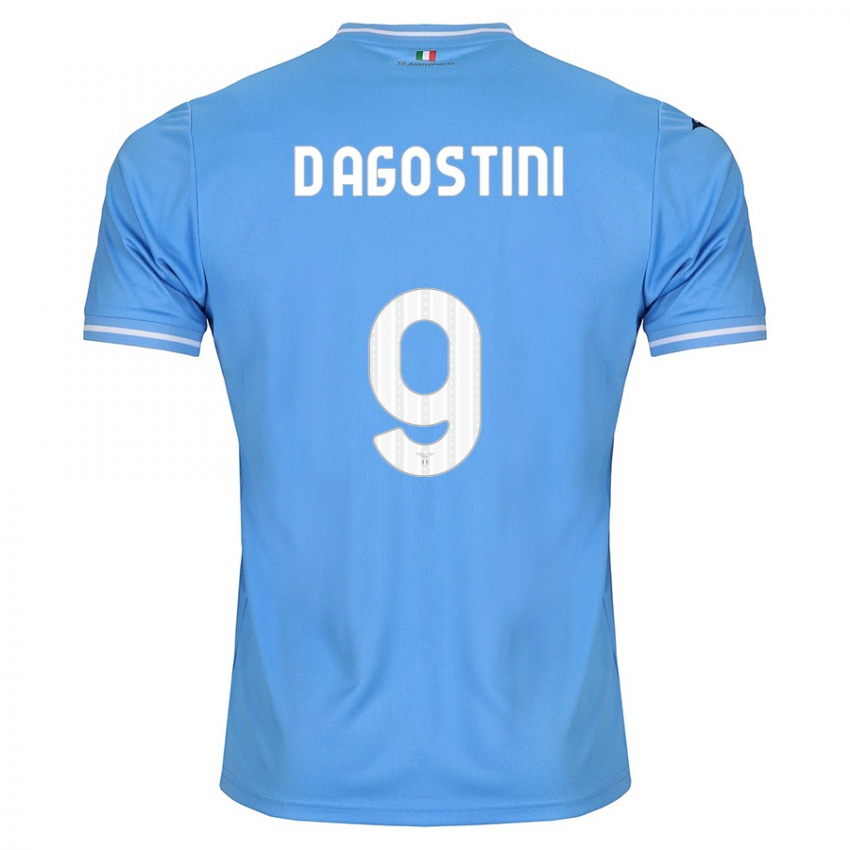 Hombre Camiseta Lorenzo D'agostini #9 Azul 1ª Equipación 2023/24 La Camisa Chile
