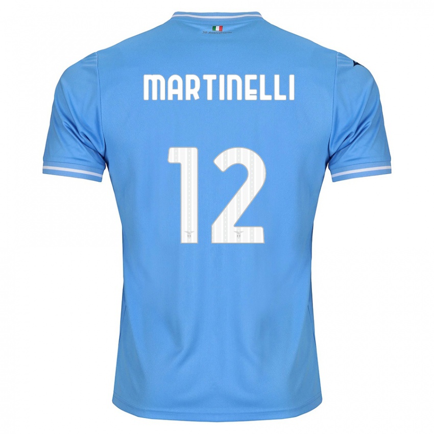 Hombre Camiseta Leonardo Martinelli #12 Azul 1ª Equipación 2023/24 La Camisa Chile