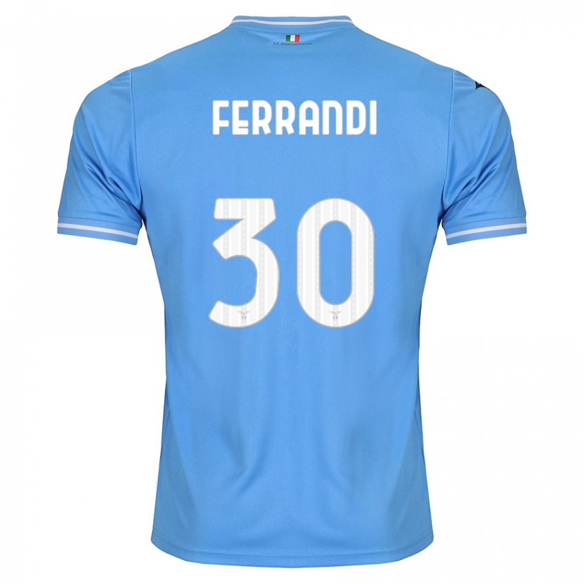Hombre Camiseta Giulia Ferrandi #30 Azul 1ª Equipación 2023/24 La Camisa Chile