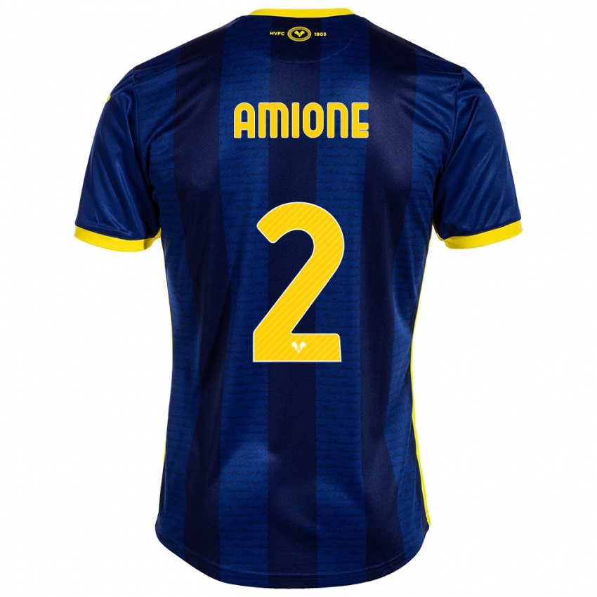 Hombre Camiseta Bruno Amione #2 Armada 1ª Equipación 2023/24 La Camisa Chile