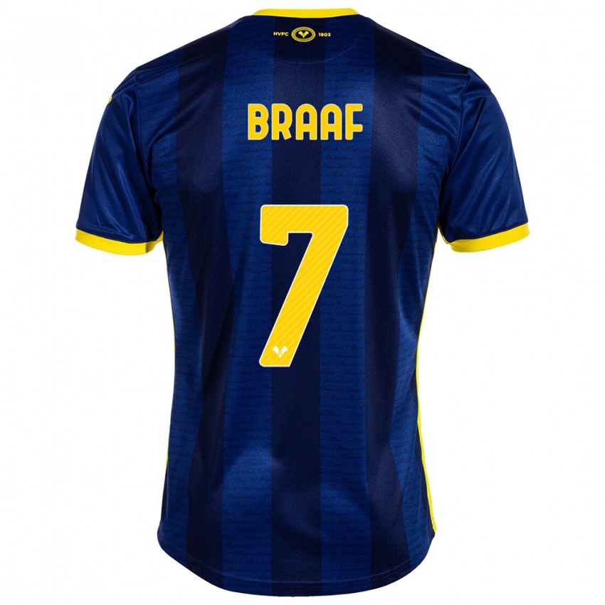 Hombre Camiseta Jayden Braaf #7 Armada 1ª Equipación 2023/24 La Camisa Chile