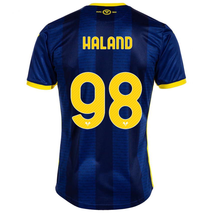 Hombre Camiseta Benedicte Iversen Håland #98 Armada 1ª Equipación 2023/24 La Camisa Chile