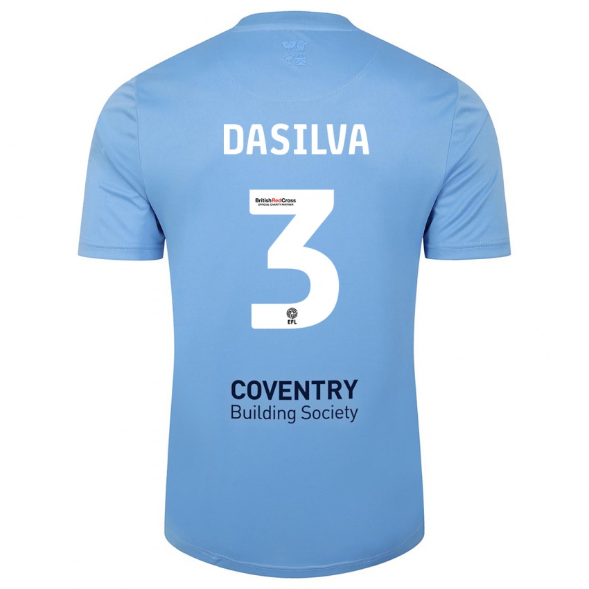 Hombre Camiseta Jay Dasilva #3 Cielo Azul 1ª Equipación 2023/24 La Camisa Chile