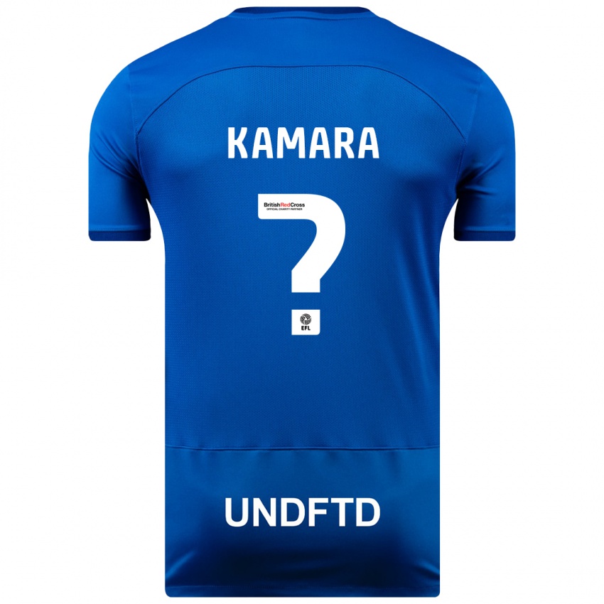Hombre Camiseta Sahid Kamara #0 Azul 1ª Equipación 2023/24 La Camisa Chile