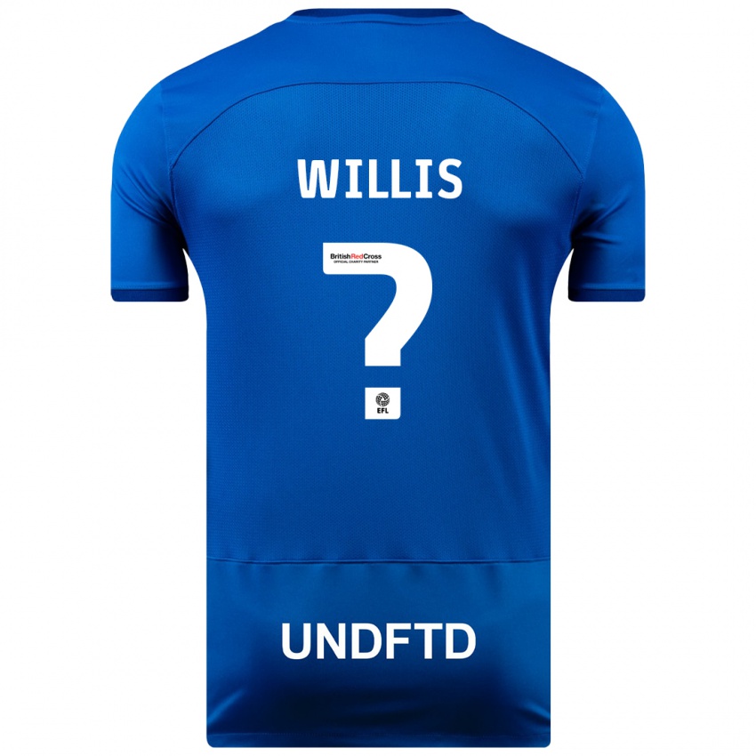 Hombre Camiseta Zach Willis #0 Azul 1ª Equipación 2023/24 La Camisa Chile