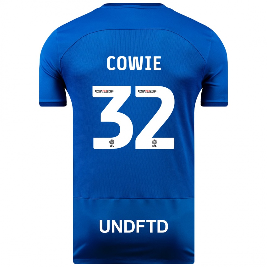 Hombre Camiseta Abbie Cowie #32 Azul 1ª Equipación 2023/24 La Camisa Chile