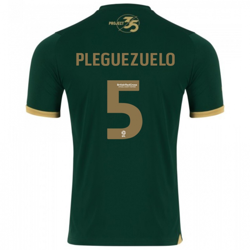 Hombre Camiseta Julio Pleguezuelo #5 Verde 1ª Equipación 2023/24 La Camisa Chile