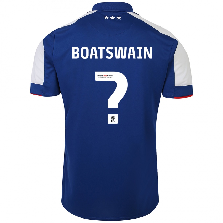 Hombre Camiseta Ashley Boatswain #0 Azul 1ª Equipación 2023/24 La Camisa Chile
