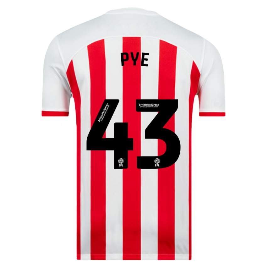 Hombre Camiseta Connor Pye #43 Blanco 1ª Equipación 2023/24 La Camisa Chile