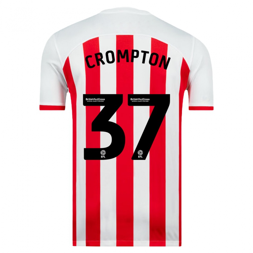 Hombre Camiseta Ben Crompton #37 Blanco 1ª Equipación 2023/24 La Camisa Chile