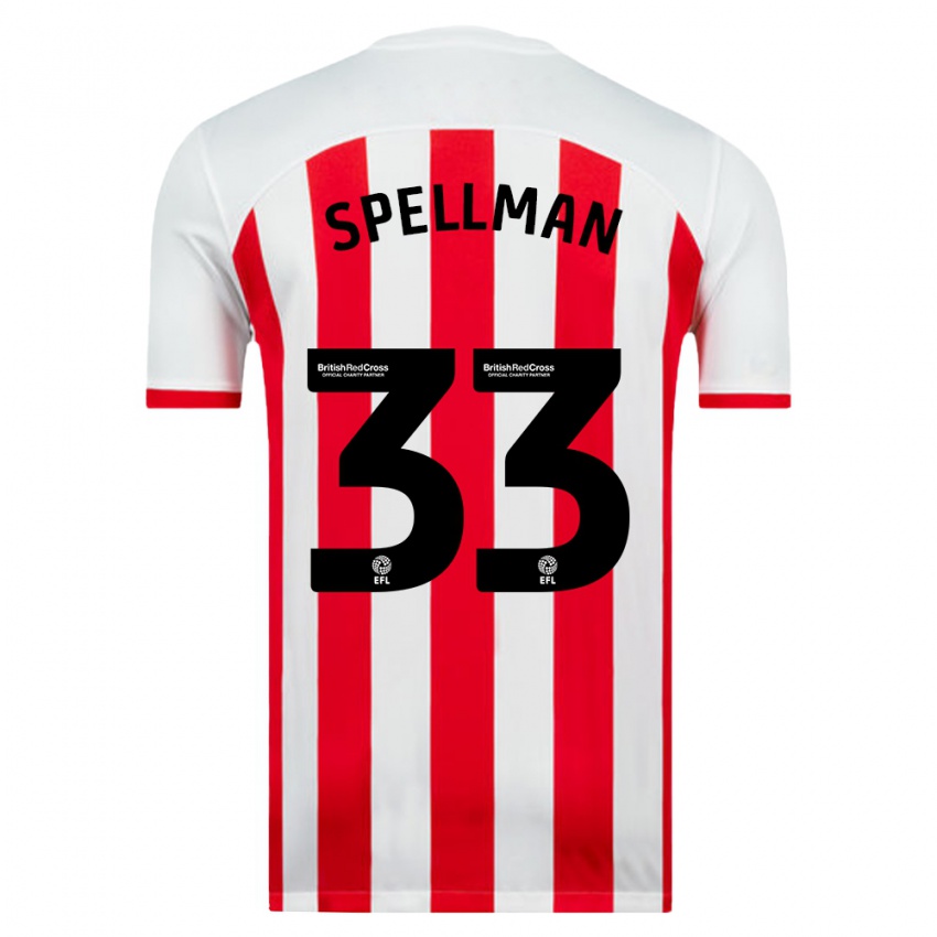 Hombre Camiseta Michael Spellman #33 Blanco 1ª Equipación 2023/24 La Camisa Chile