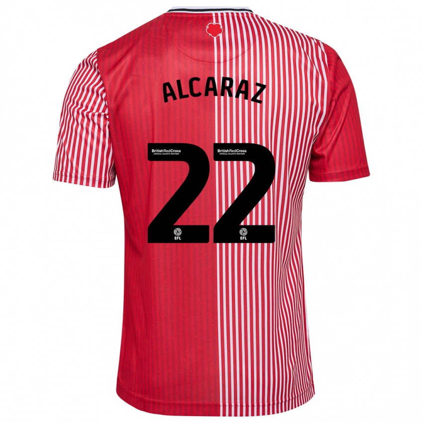 Hombre Camiseta Carlos Alcaraz #22 Rojo 1ª Equipación 2023/24 La Camisa Chile