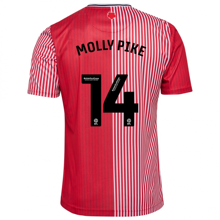 Hombre Camiseta Molly Pike #14 Rojo 1ª Equipación 2023/24 La Camisa Chile