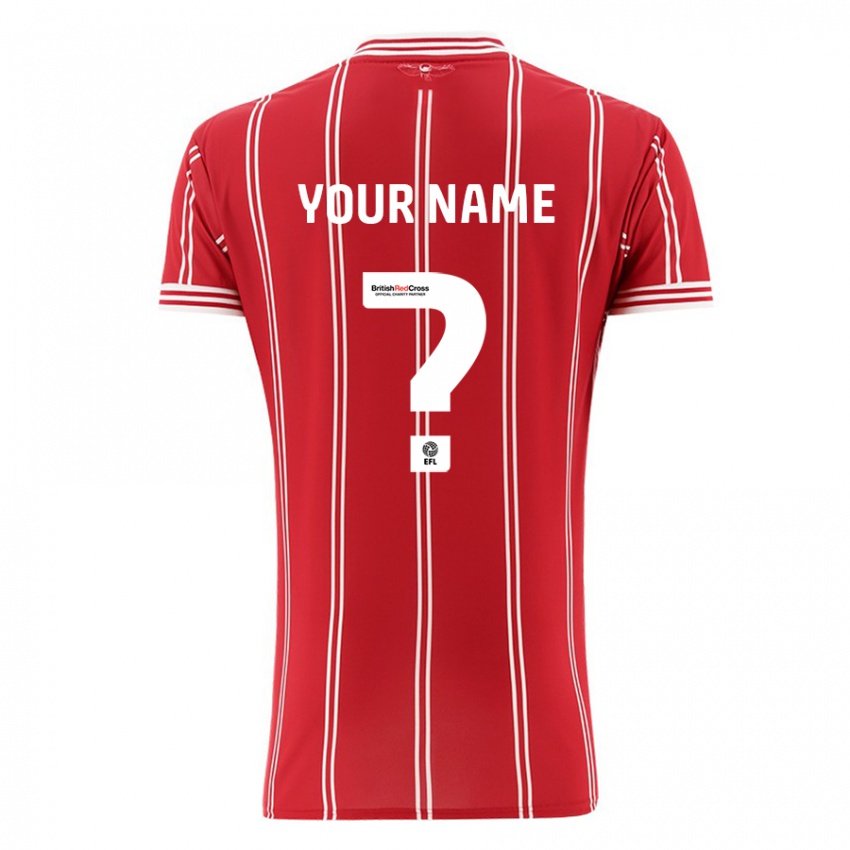 Hombre Camiseta Su Nombre #0 Rojo 1ª Equipación 2023/24 La Camisa Chile