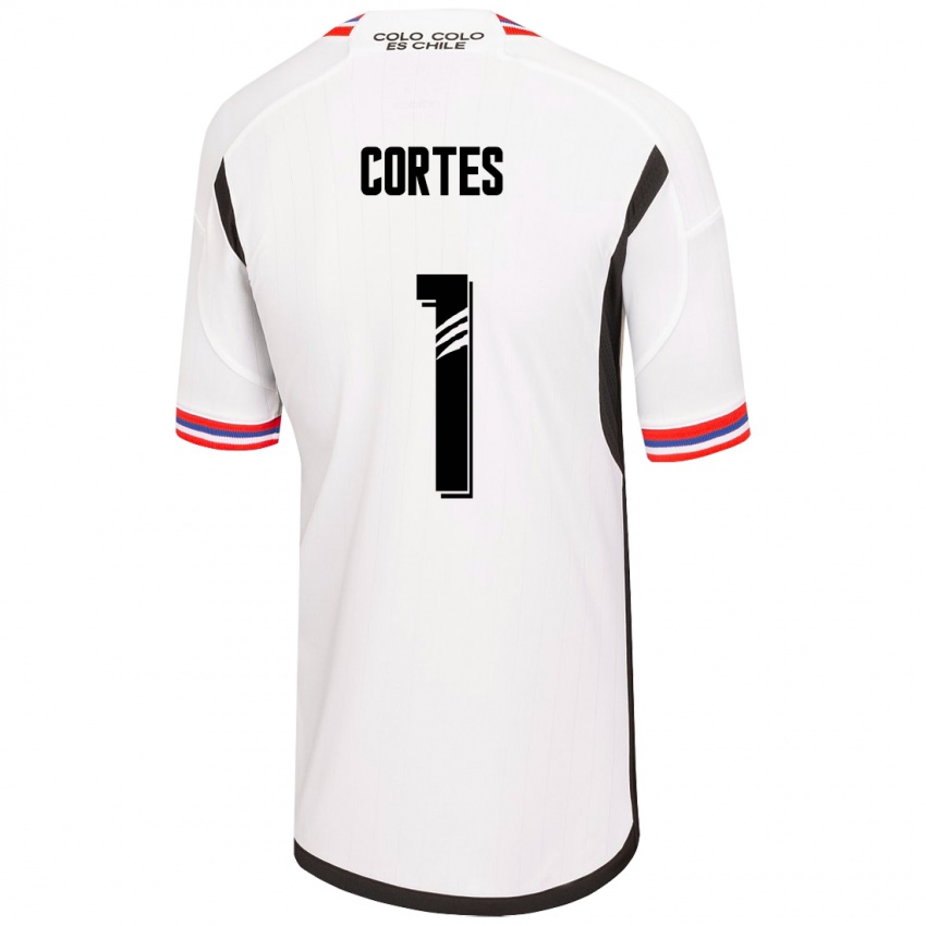 Hombre Camiseta Brayan Cortés #1 Blanco 1ª Equipación 2023/24 La Camisa Chile