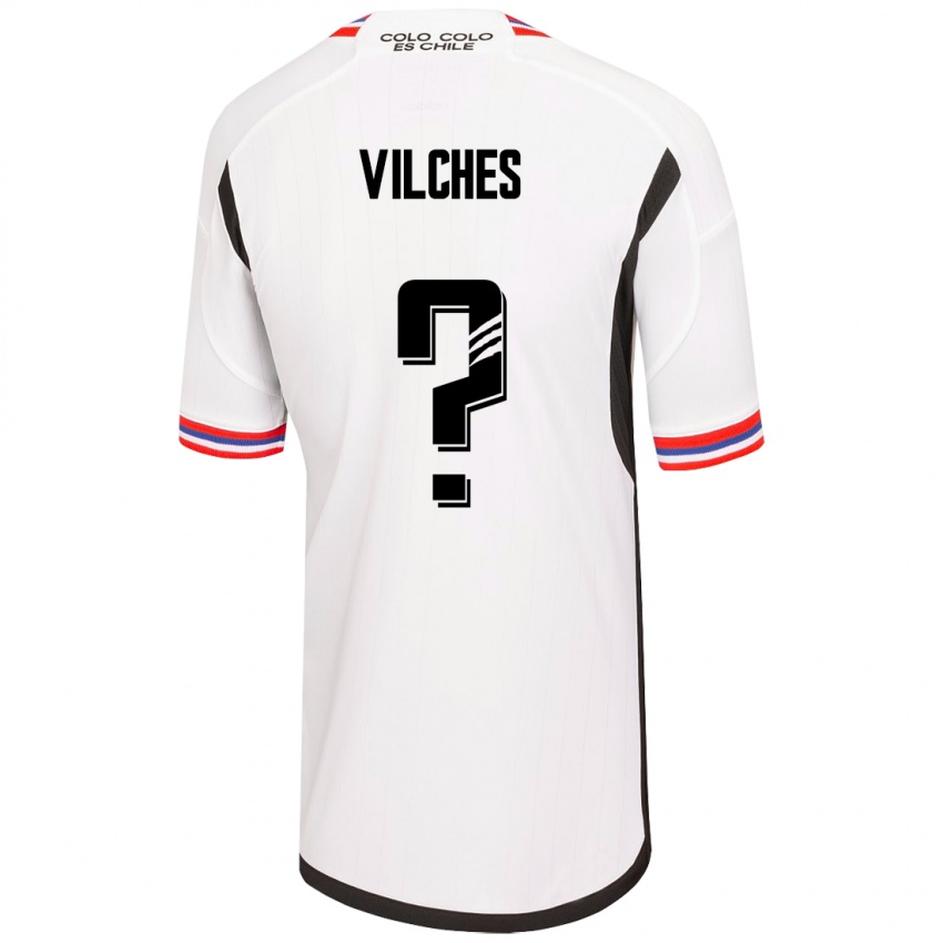 Hombre Camiseta Patricio Vilches #0 Blanco 1ª Equipación 2023/24 La Camisa Chile