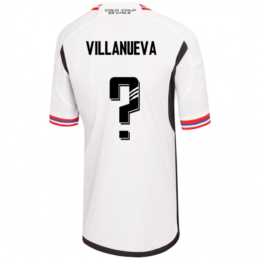 Hombre Camiseta Eduardo Villanueva #0 Blanco 1ª Equipación 2023/24 La Camisa Chile