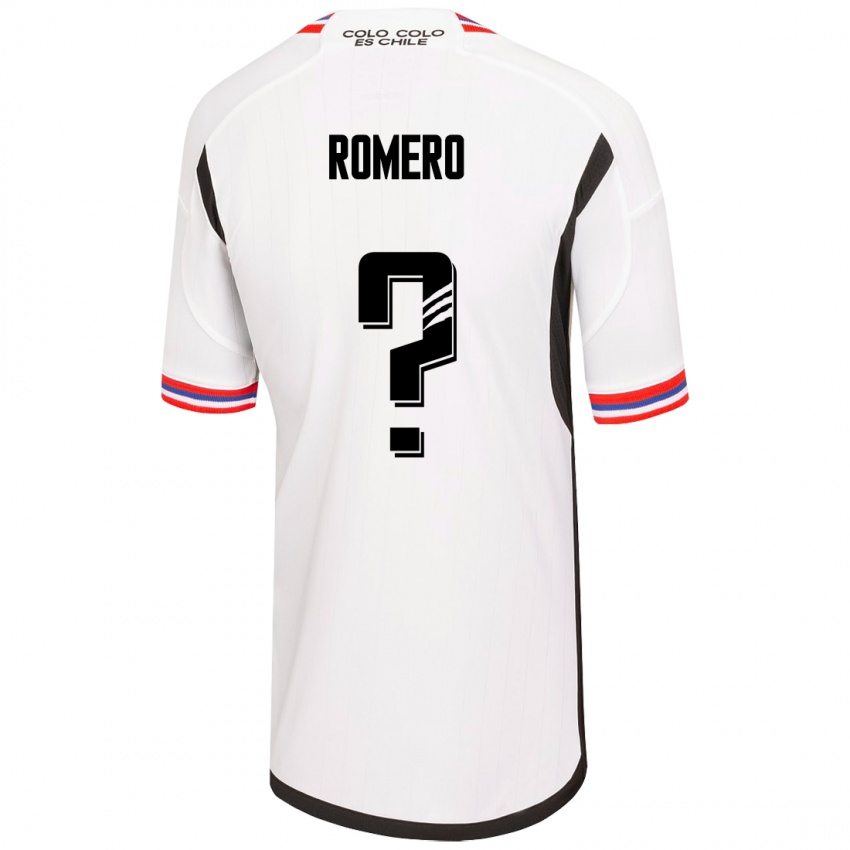 Hombre Camiseta Enzo Romero #0 Blanco 1ª Equipación 2023/24 La Camisa Chile