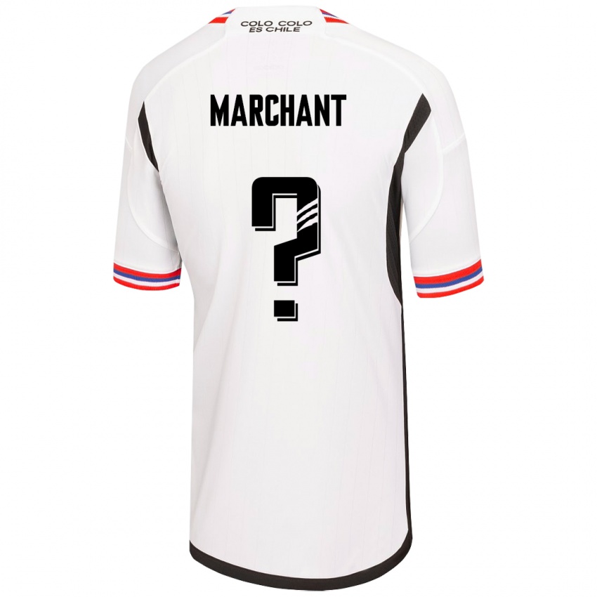 Hombre Camiseta Francisco Marchant #0 Blanco 1ª Equipación 2023/24 La Camisa Chile