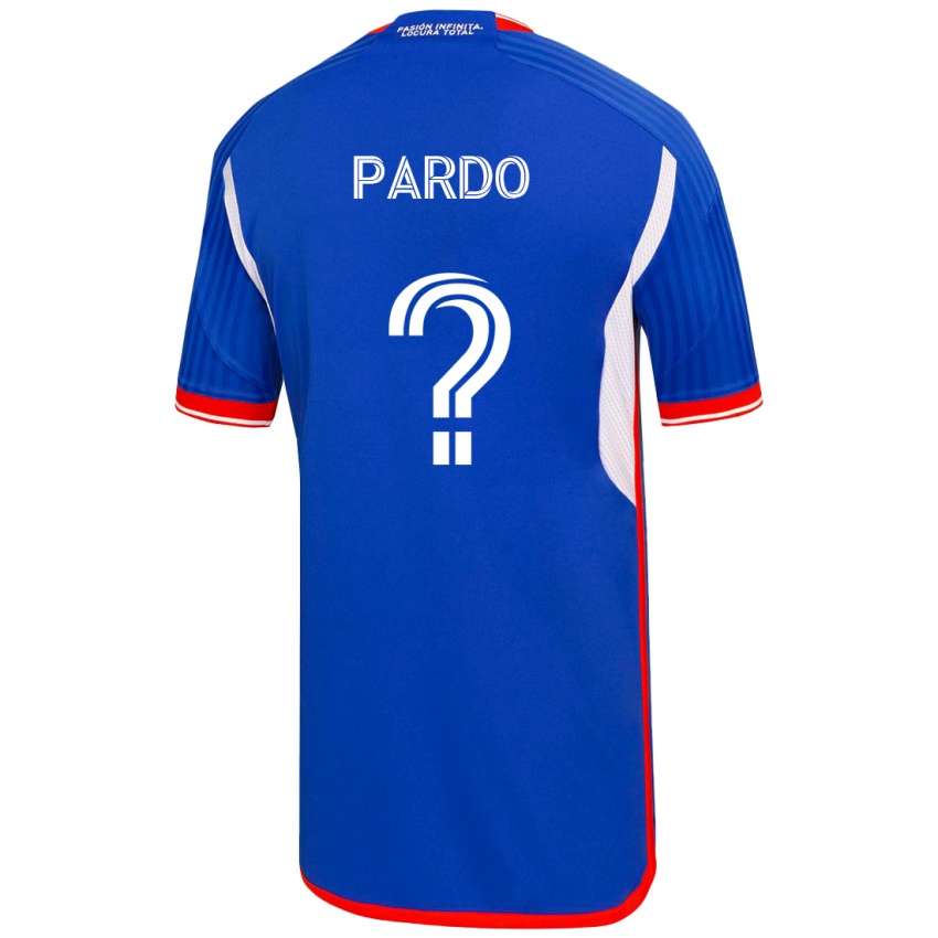 Hombre Camiseta Cristián Pardo #0 Azul 1ª Equipación 2023/24 La Camisa Chile
