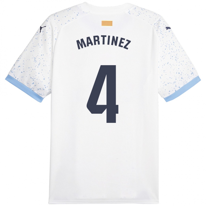 Hombre Camiseta Arnau Martínez #4 Blanco 2ª Equipación 2023/24 La Camisa Chile
