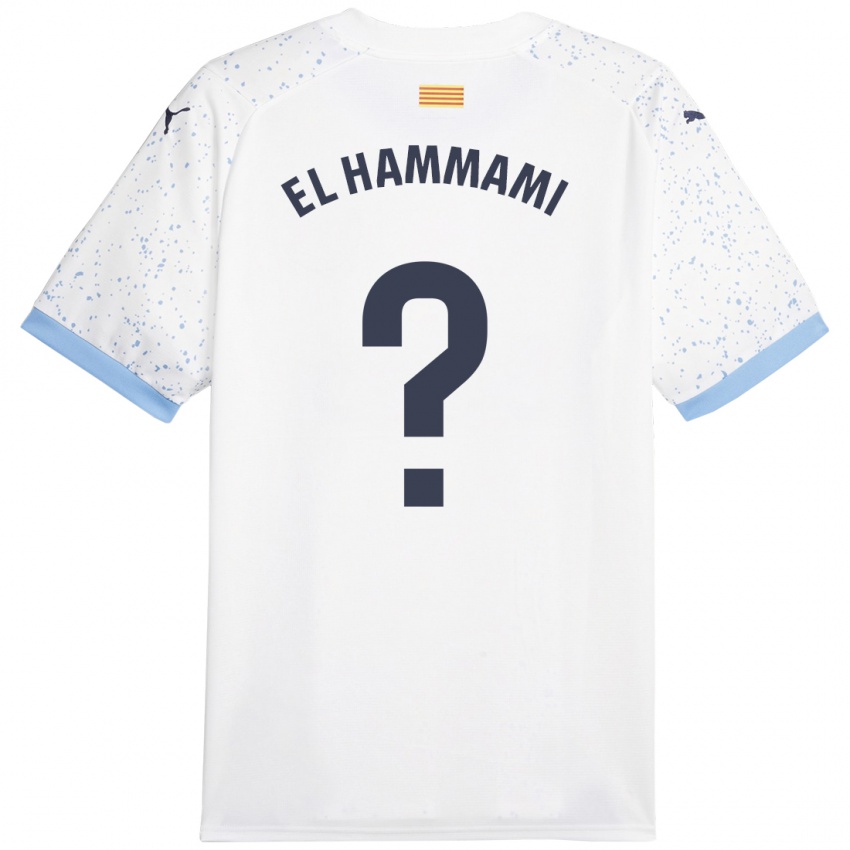 Hombre Camiseta Ayoub El Hammami #0 Blanco 2ª Equipación 2023/24 La Camisa Chile