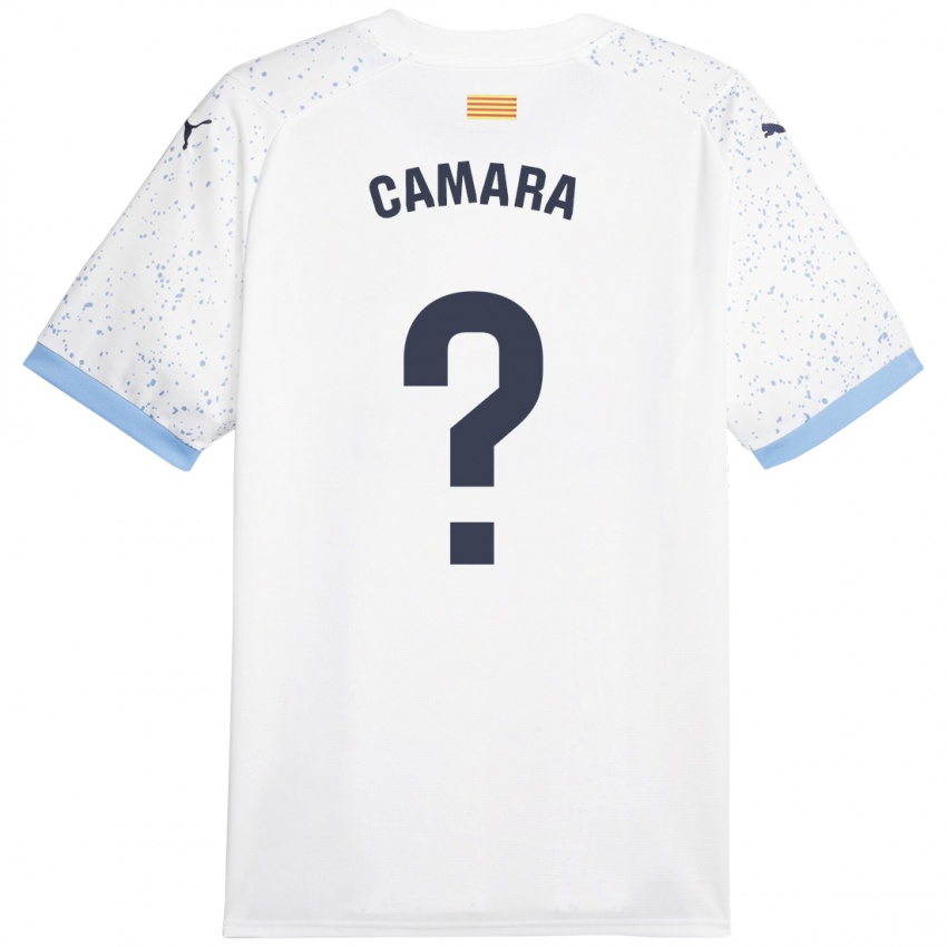 Hombre Camiseta Dawda Camara #0 Blanco 2ª Equipación 2023/24 La Camisa Chile