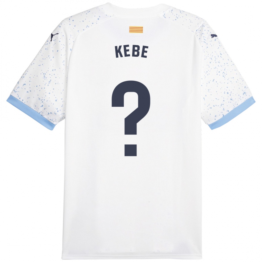 Hombre Camiseta Moussa Kébé #0 Blanco 2ª Equipación 2023/24 La Camisa Chile