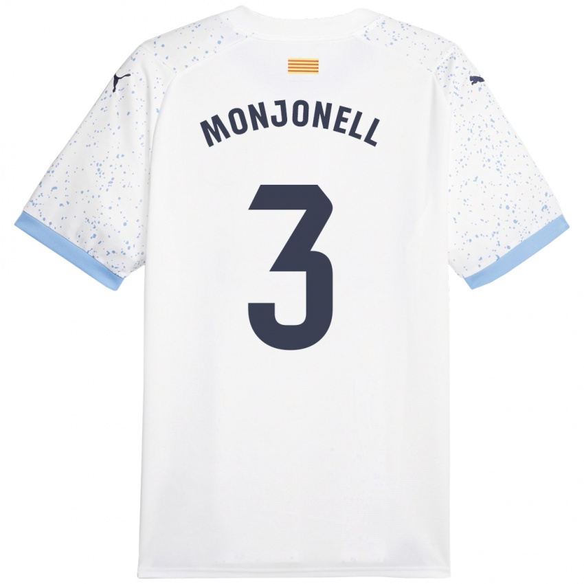 Hombre Camiseta Eric Monjonell #3 Blanco 2ª Equipación 2023/24 La Camisa Chile