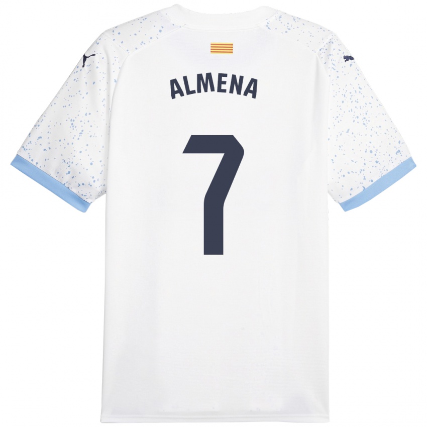 Hombre Camiseta Iker Almena #7 Blanco 2ª Equipación 2023/24 La Camisa Chile
