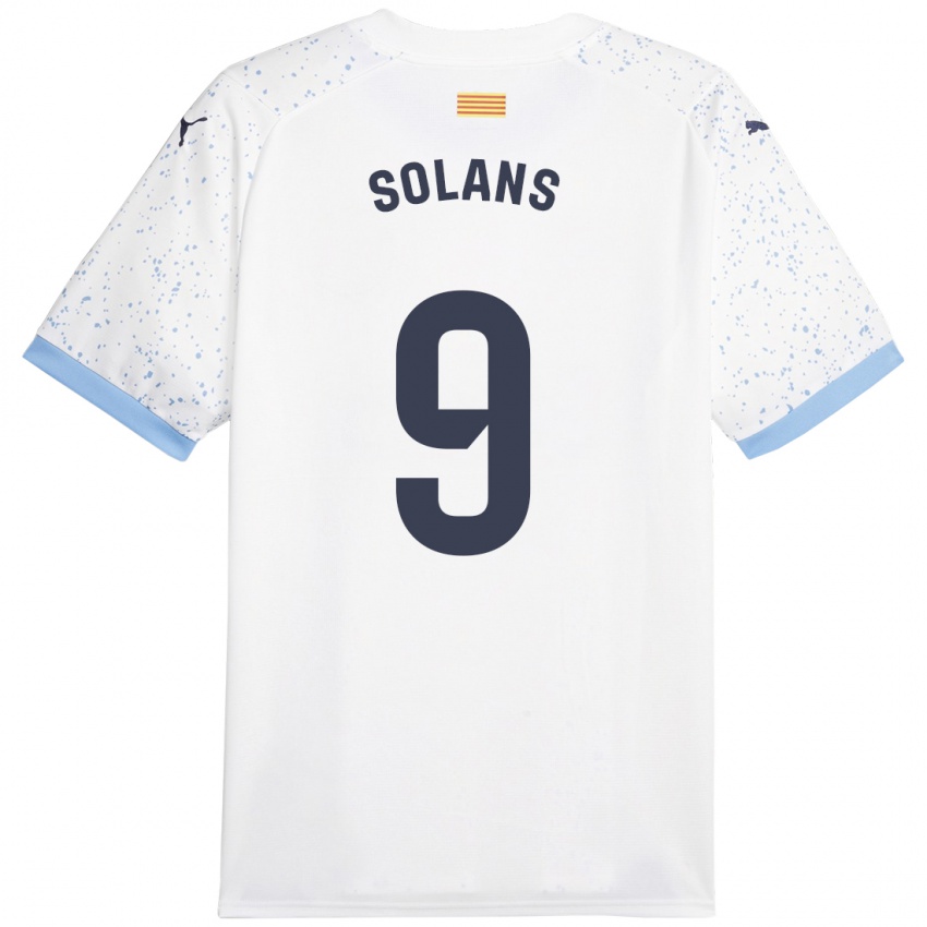 Hombre Camiseta Sergi Solans #9 Blanco 2ª Equipación 2023/24 La Camisa Chile