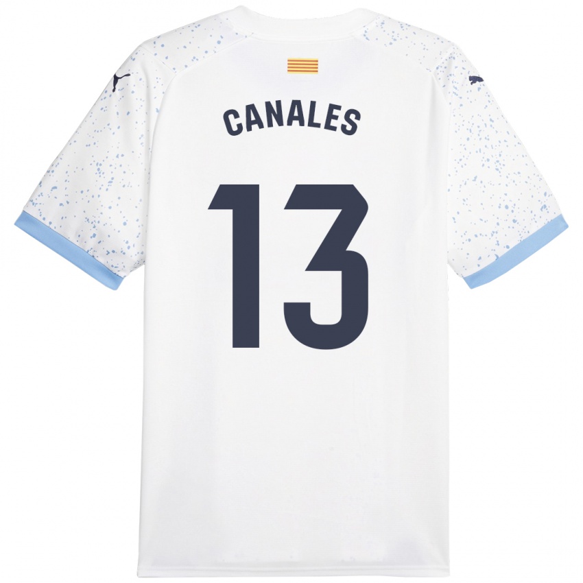 Hombre Camiseta Juanvi Canales #13 Blanco 2ª Equipación 2023/24 La Camisa Chile