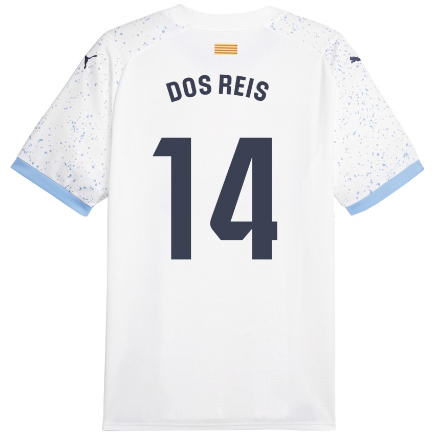 Hombre Camiseta Leo Dos Reis #14 Blanco 2ª Equipación 2023/24 La Camisa Chile