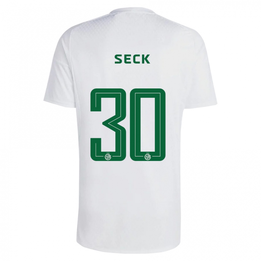 Hombre Camiseta Abdoulaye Seck #30 Verde Azul 2ª Equipación 2023/24 La Camisa Chile