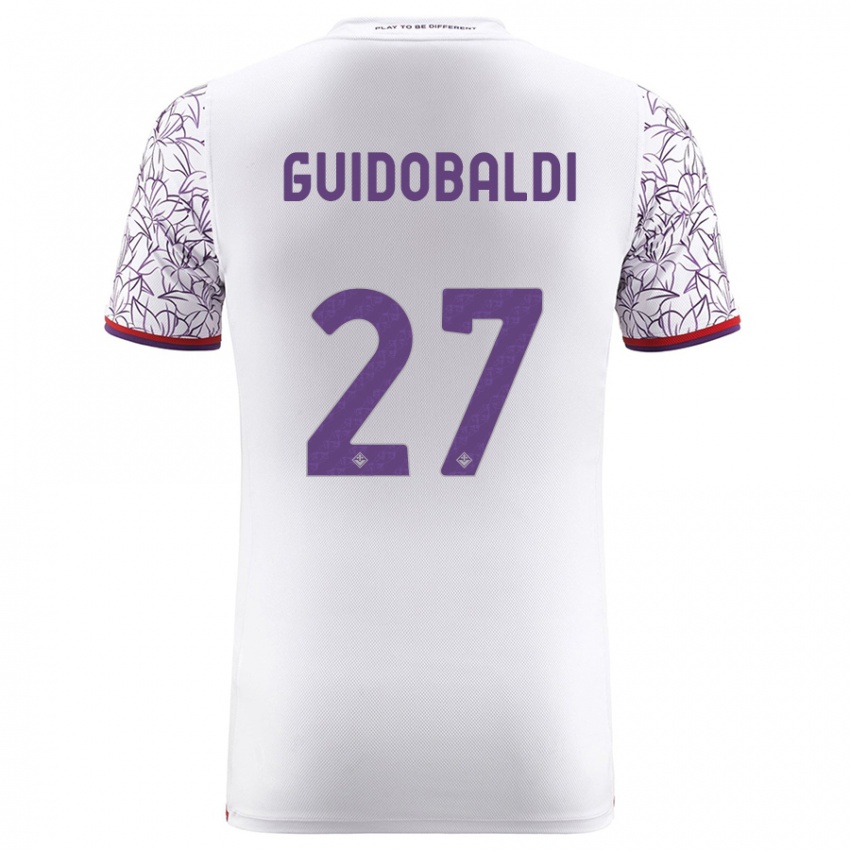 Hombre Camiseta Filippo Guidobaldi #27 Blanco 2ª Equipación 2023/24 La Camisa Chile