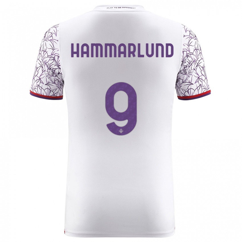 Hombre Camiseta Pauline Hammarlund #9 Blanco 2ª Equipación 2023/24 La Camisa Chile
