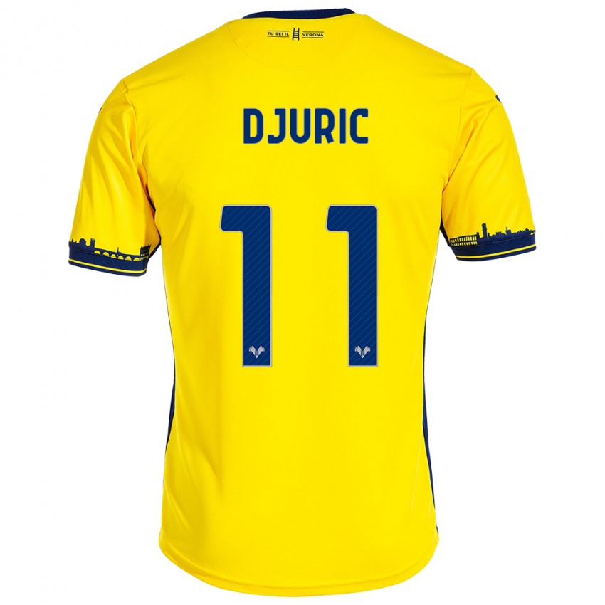Hombre Camiseta Milan Djuric #11 Amarillo 2ª Equipación 2023/24 La Camisa Chile