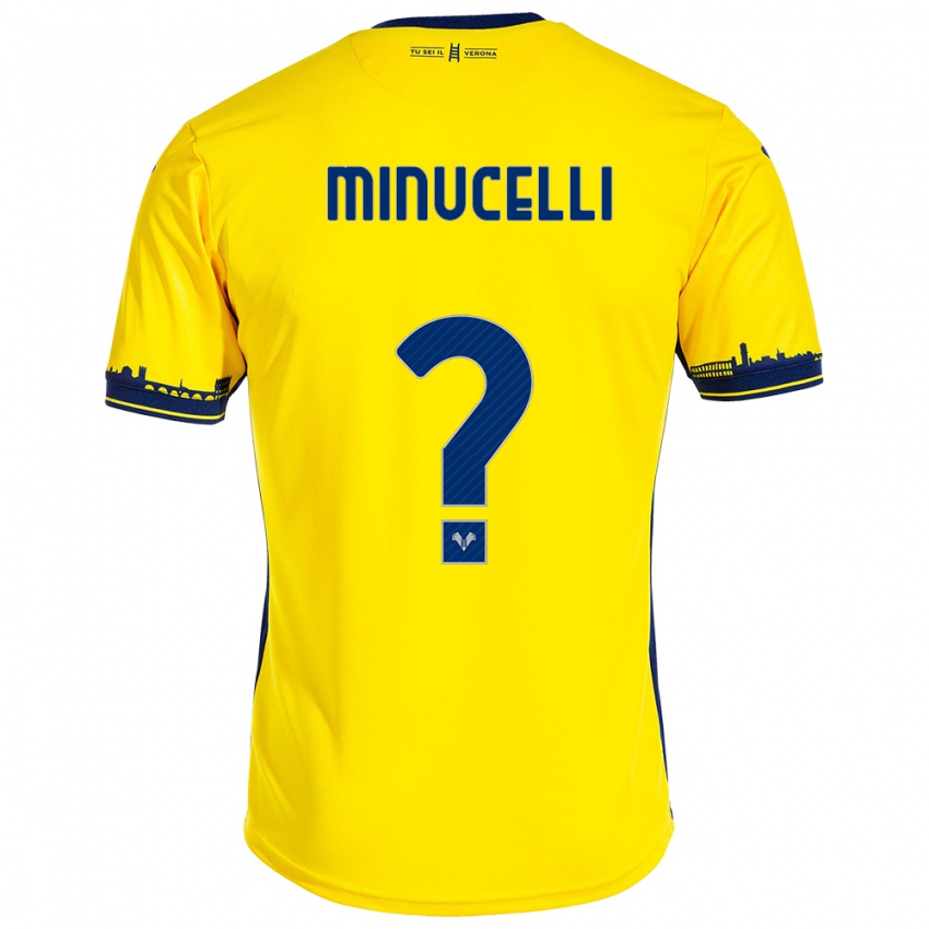 Hombre Camiseta Enrico Minucelli #0 Amarillo 2ª Equipación 2023/24 La Camisa Chile