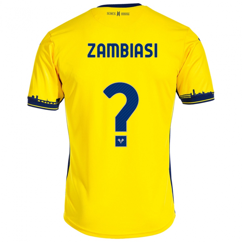 Hombre Camiseta Yonas Zambiasi #0 Amarillo 2ª Equipación 2023/24 La Camisa Chile