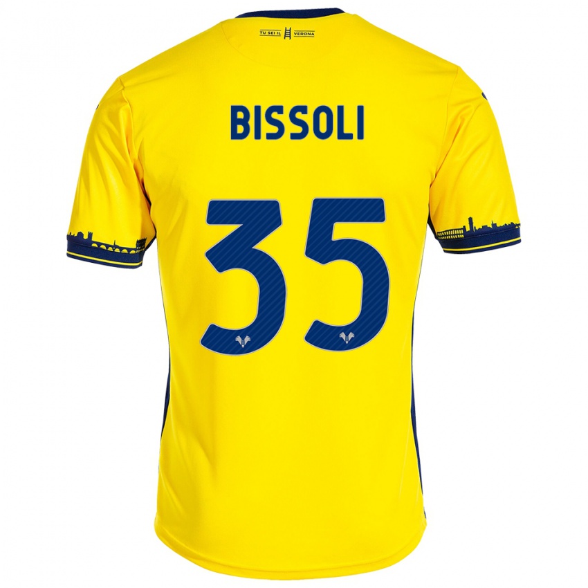 Hombre Camiseta Noemí Bissoli #35 Amarillo 2ª Equipación 2023/24 La Camisa Chile