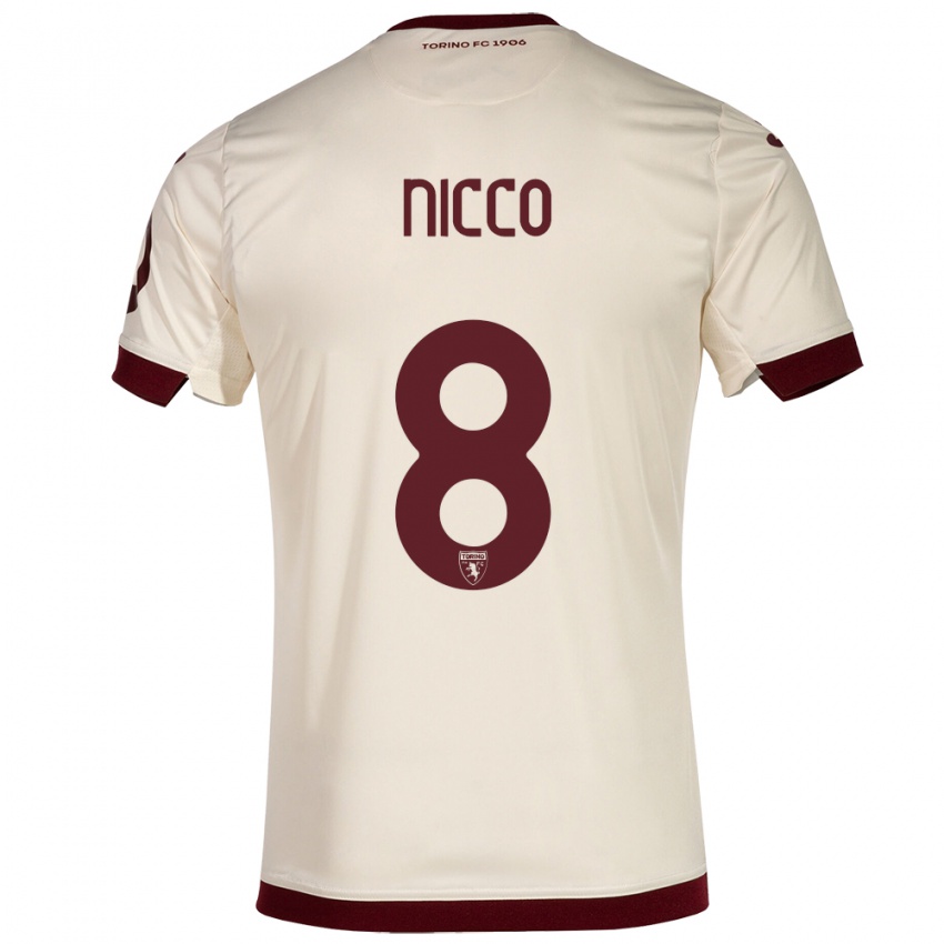 Hombre Camiseta Giada Nicco #8 Champán 2ª Equipación 2023/24 La Camisa Chile