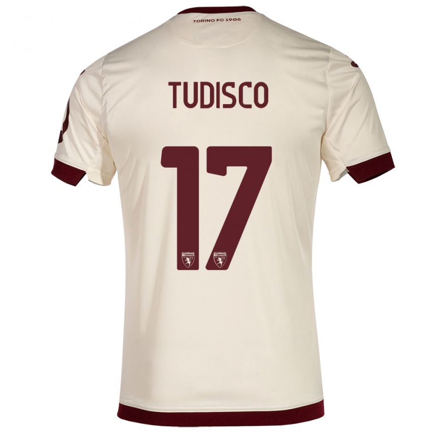 Hombre Camiseta Giorgia Tudisco #17 Champán 2ª Equipación 2023/24 La Camisa Chile