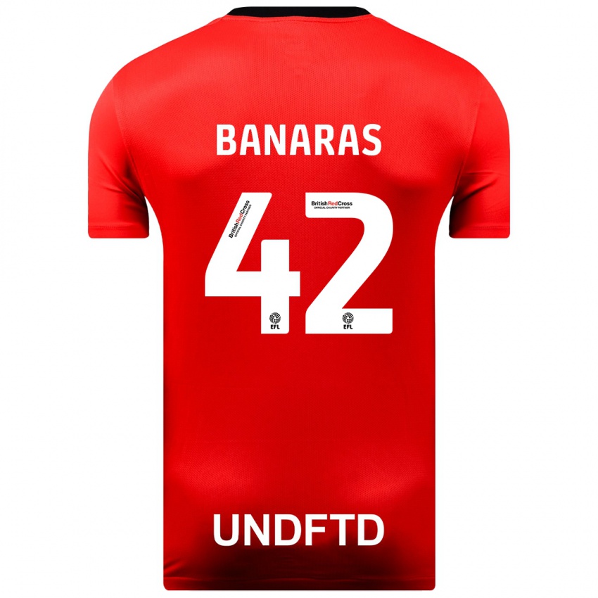 Hombre Camiseta Layla Banaras #42 Rojo 2ª Equipación 2023/24 La Camisa Chile