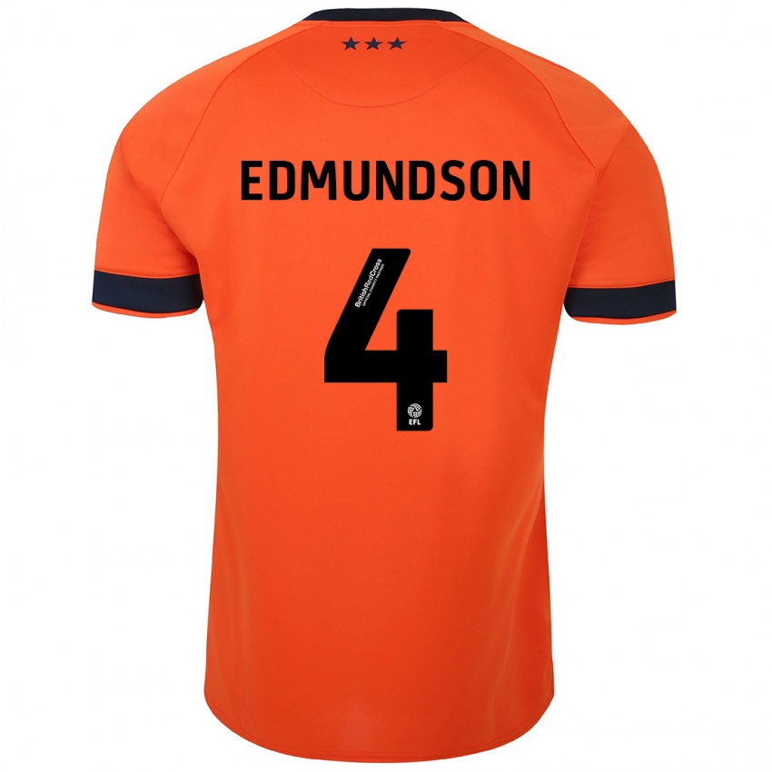 Hombre Camiseta George Edmundson #4 Naranja 2ª Equipación 2023/24 La Camisa Chile