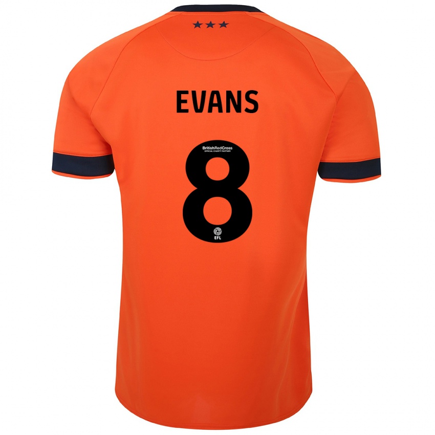Hombre Camiseta Lee Evans #8 Naranja 2ª Equipación 2023/24 La Camisa Chile