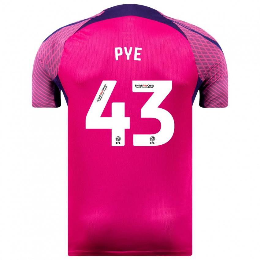 Hombre Camiseta Connor Pye #43 Morado 2ª Equipación 2023/24 La Camisa Chile